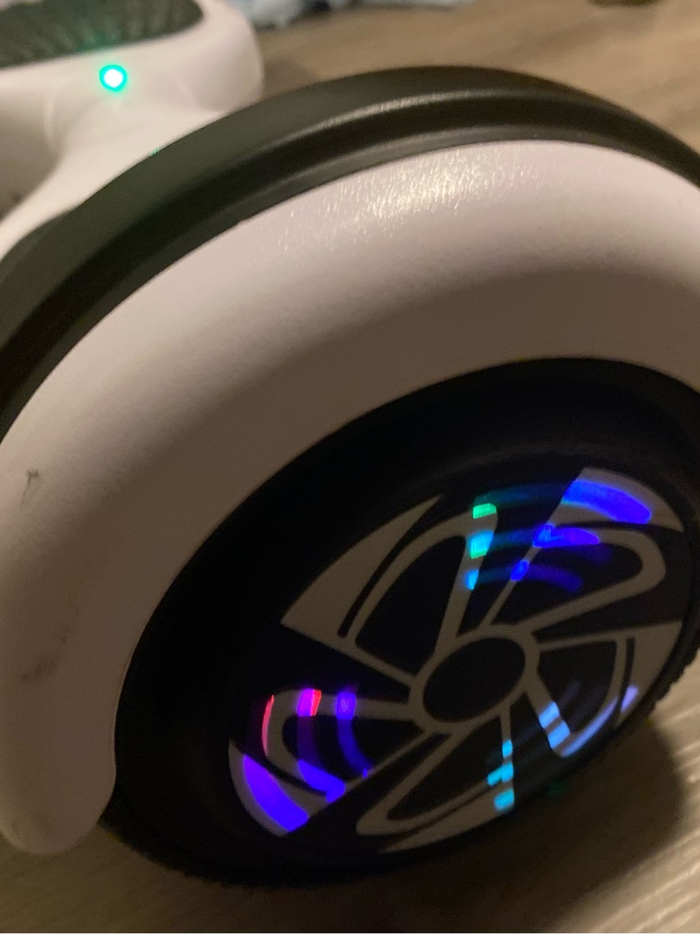 White LED Hover Wheel Toy for Kids